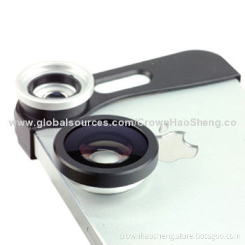 3-in-1 bumper lens kit (0.4X super wide angle lens, macro, fisheye) for iPhone 5
